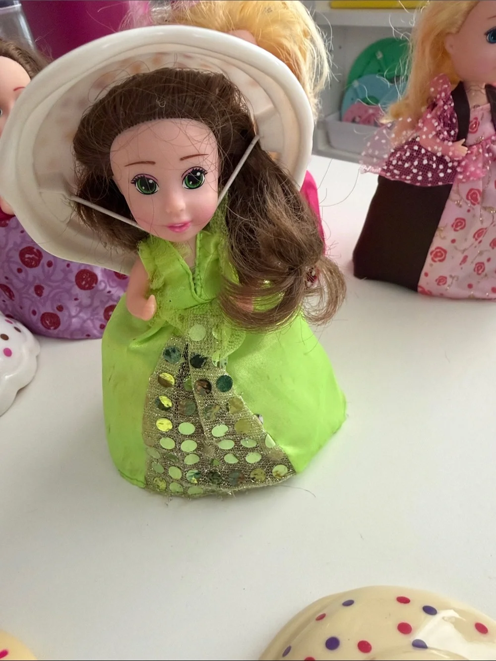 Vintage Toy - Cupcake Dress Fashion Doll - Icing Hat - Kids Toys - Play Kitchen